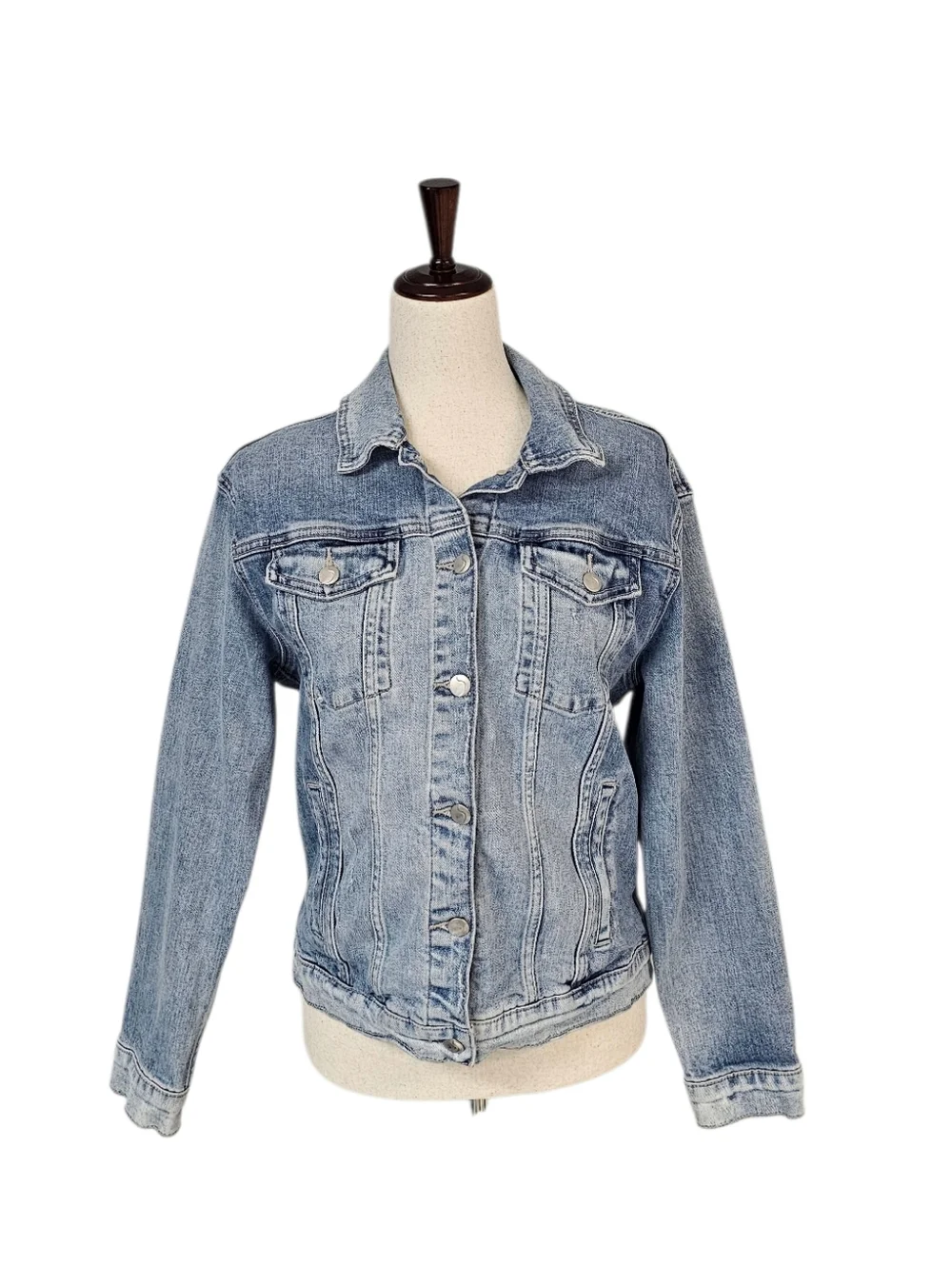 Joe’s Jeans Light Wash Distressed Denim Trucker Jacket Small Classic Fitted